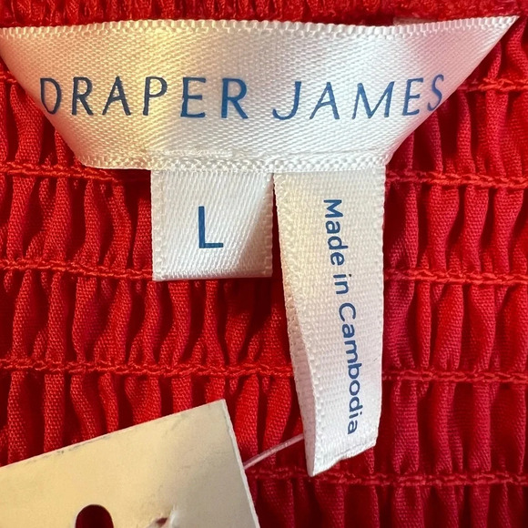 Draper James Ladies Hibiscus Square Neck Puff Sleeve Dress. Size Large. NWT. - Picture 3 of 14